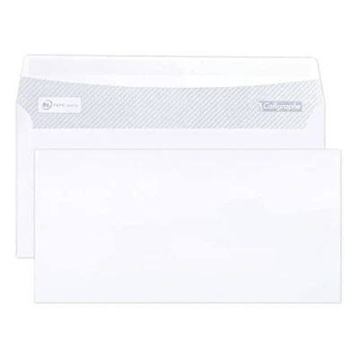 Afbeelding van Calligraphe 692C Een doos met 500 witte enveloppen DL formaat (114x162 mm) zelfklevend 80 g/m² Merk van Clairefontaine