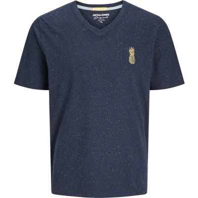 Afbeelding van JACK &amp; JONES ORIGINALS regular fit T shirt JORPALM met printopdruk donkerblauw