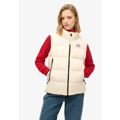 Afbeelding van Superdry Bodywarmer, Dames, Maat: 40, Beige