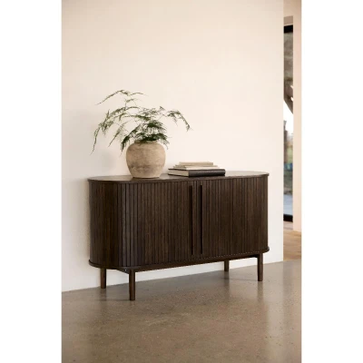 Afbeelding van Nordic Home Tamika dressoir 140 cm donkerbruin Hout
