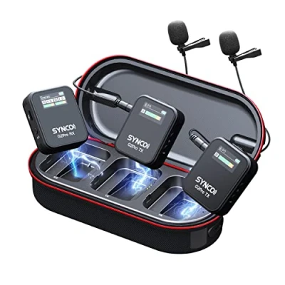 Afbeelding van SYNCO Lavalier, G2(A2) Pro Micro stropdas, 2,4 GHz, 200 m, transmissie, compatibel met DSLR camera&#039;s en camcorders, microfoonklep, draadloos, systeem