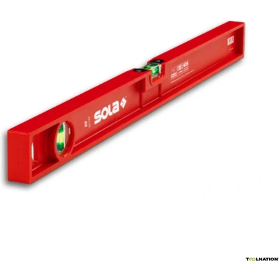 Afbeelding van SOLA Kunststof waterpas PF60 60cm 2 libellen 1,00mm/m rood 01412801