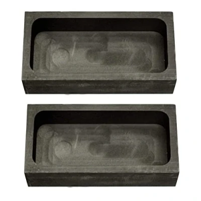 Afbeelding van LLF Goud Zilver Grafiet Ingot Mold Mould Crucible voor Smelten Casting Raffinage (2 stks 1kg (100x50x25MM))