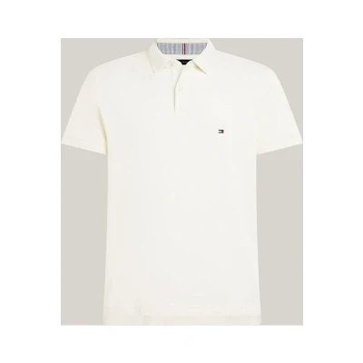 Afbeelding van Tommy Hilfiger heren Core regular fit polo van piqué katoen met logoborduring in de kleur Beige, maat: S