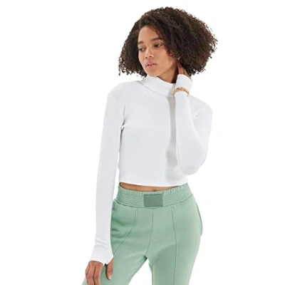 Afbeelding van Trendyol Smaragdgroene Getailleerde Coltrui Met Gedetailleerde Geribbelde Elastische Gebreide Blouse Twoaw21Bz0071