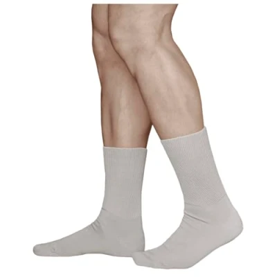 Afbeelding van VITSOCKS Niet Knellend Randje Extra Brede Sokken Heren (3 PAAR) Gezwollen Voeten en Enkels, grijs, 44 46