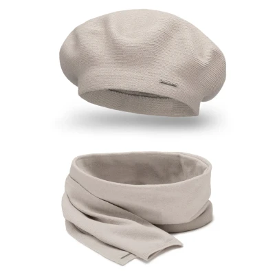 Afbeelding van Vivisence SET Sjaal, Dames, Maat: One Size, Beige