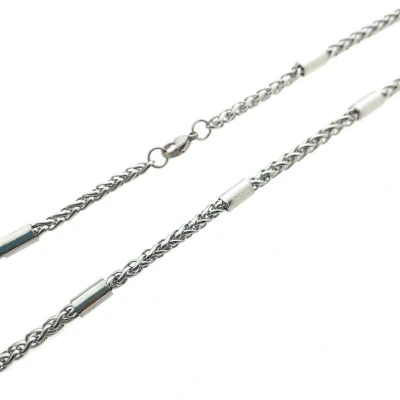 Afbeelding van vossenstaart schakelketting met koker Staal 60 cm 4 mm