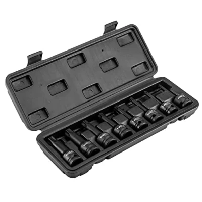 Afbeelding van NEO TOOLS Set van 8 TORX slagmoeren: T30, T40, T45, T50, T55, T60, T70, T80, een ½ &quot;slaggewricht, Cr Mo staal, steeksleutelinzetstukken voor slaggereedschap, persluchtgereedschap en ratels