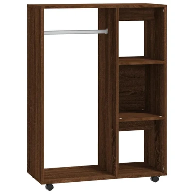 Afbeelding van Kledingkast 80X40X110 Cm Bewerkt Hout Grijs Sonoma Eikenkleurig Bruineiken