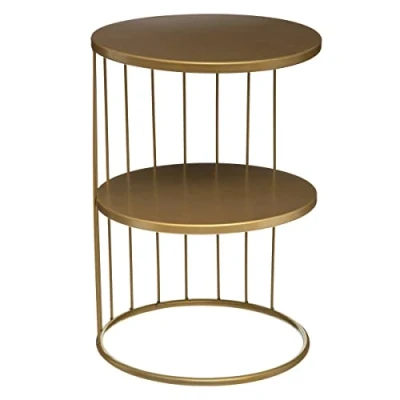 Afbeelding van Atmosphera Kobu design bijzettafel goud Tafel Salontafel L. 36 x B. H. 52 cm
