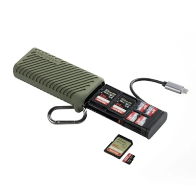 Afbeelding van PGYTECH CreateMate High Speed SD kaartlezer Type C USB 3.1 Micro geheugenkaartlezer voor professionele fotografen SD/TF kaarthouder camera&#039;s, smartphones, drones, actiecamera&#039;s (mosgroen)