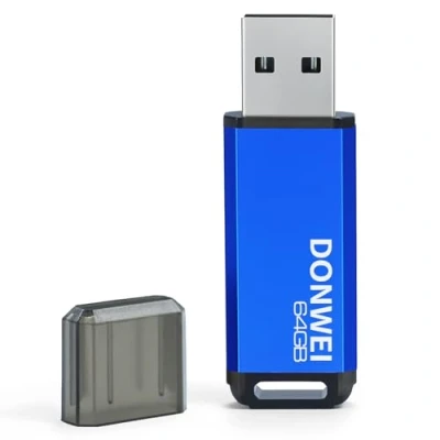 Afbeelding van USB stick, 128 GB, mini met ledlicht, snelle capaciteit, metalen extern geheugen, draagbaar, flashdrive, origineel, gegevensopslag voor computers, cadeaus studenten, blauw