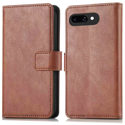 Afbeelding van Google Pixel 9A Hoesje Kunstleder imoshion Bookcase Bruin Telefoonhoesje