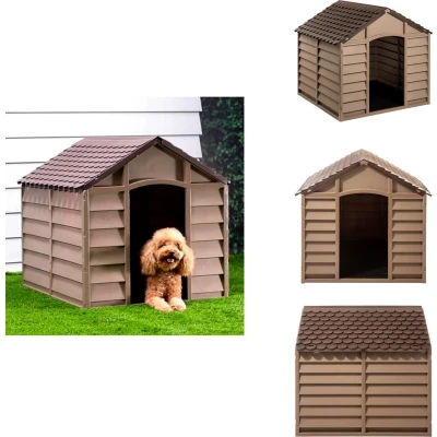 Afbeelding van vidaXL Hondenhok 86x84x82 cm polypropeen bruin