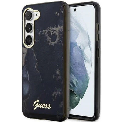 Afbeelding van Guess Golden Marble Back Case Geschikt voor Samsung Galaxy S23 Plus (S916) Zwart