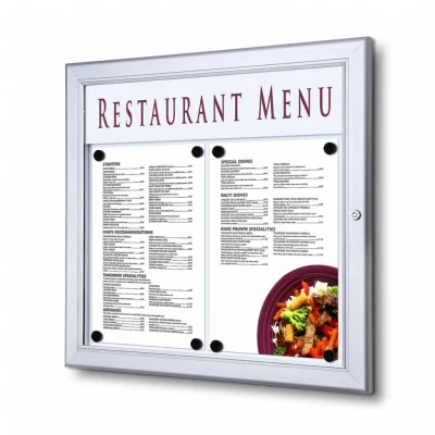 Afbeelding van Outdoor Menubord Met Logo Paneel 2x A4 Liggend
