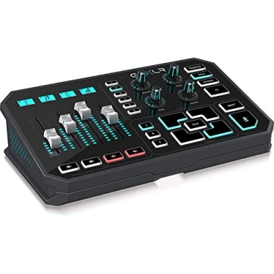 Afbeelding van TC Helicon GoXLR Revolutionair online omroepplatform met 4 kanaals mixer, gemotoriseerde faders, soundboard en vocale effecten