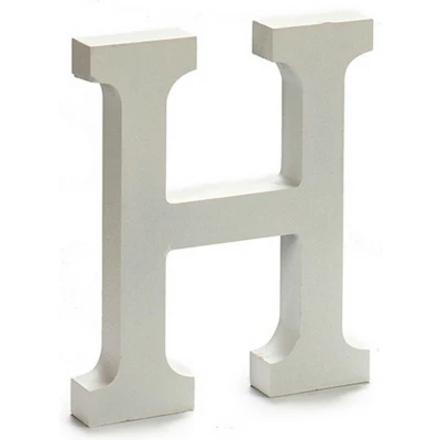 Afbeelding van Brief H Hout Wit (1,8 x 21 17 cm) (12 Stuks)