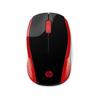 Afbeelding van HP 200 RF Draadloos 1000DPI Ambidextrous Zwart, Rood muis