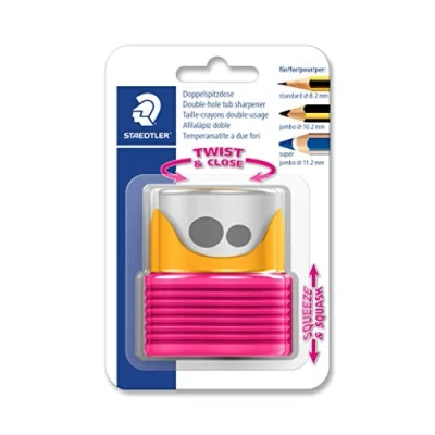 Afbeelding van Staedtler 513 007, Handmatige puntenslijper, Bessen, Geel, 1,12 cm, 8,2 mm