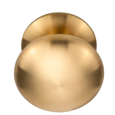 Afbeelding van Formani Voordeurknop BASICS LB65V vast op rozet PVD mat goud