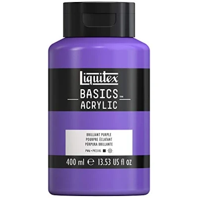 Afbeelding van Liquitex Basics 8870322 Monopigmenteerde acrylverf, kunstenaarspigmenten, lichtecht, gemiddelde viscositeit, archiefkwaliteit, zijdeglanzende afwerking, 400ml Brilliant Purple