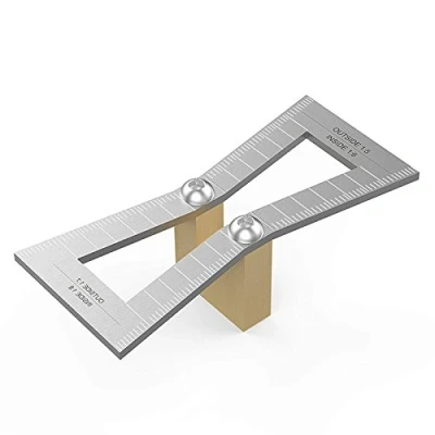 Afbeelding van AID Zwaluwstaart Marker, Hand Gesneden Gewrichten Gauge Gids Tool met Schaal, Template Maat 1: 5 6 en 7 8 voor Houtbewerking Zilver