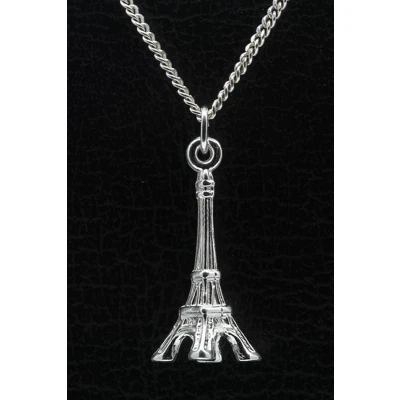 Afbeelding van Zilveren Eiffeltoren ketting hanger