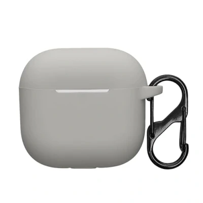 Afbeelding van kwmobile cover voor oordopjes case geschikt Apple Airpods 4 Trendy beschermhoes draadloze in grijs