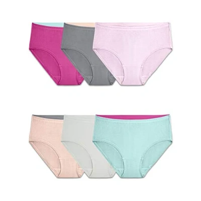 Afbeelding van Fruit of the Loom Dames ademend ondergoed Multipack (Assorted) slip, Micromesh korte lage stijging (6 Pack), M