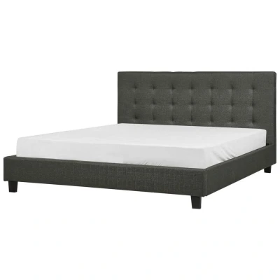 Afbeelding van Beliani Tweepersoonsbed ROCHELLE Grijs polyester