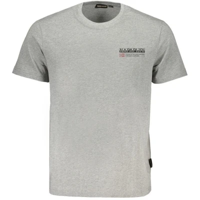 Afbeelding van Napapijri Kasba Tshirt print, Heren, Maat: Medium, Medium grey melange
