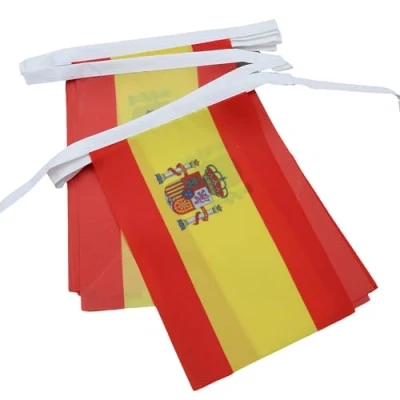 Afbeelding van Spanje 6 meter BUNTING Vlag 20 vlaggen 9&#039;&#039; x 6&#039;&#039; Spaanse STRING 15 21 cm AZ FLAG