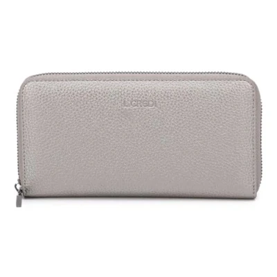 Afbeelding van L.CREDI Portemonnee Polly Zip Around Wallet Gun Zilverkleurig