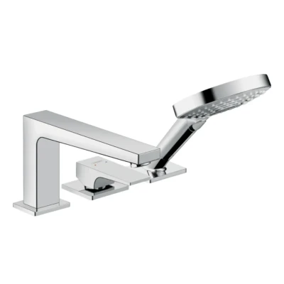 Afbeelding van Hansgrohe Metropol 3 gats badrandmengkraan chroom