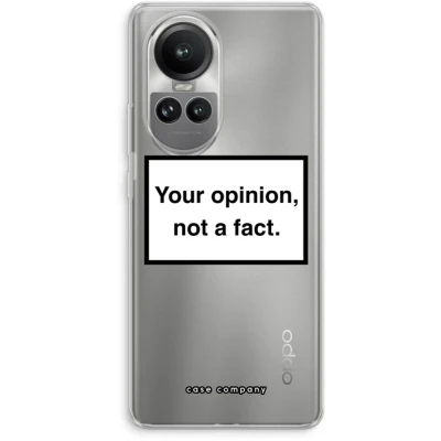 Afbeelding van Case Company® hoesje geschikt voor Oppo Reno 10 Pro Your opinion Soft Cover Telefoonhoesje Bescherming aan alle Kanten en Schermrand