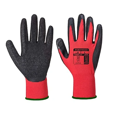 Afbeelding van Flex Grip Latex Handschoen maat Large, RedBk
