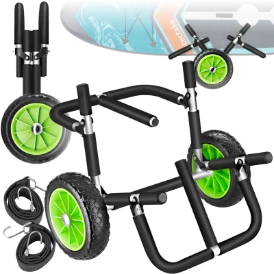 Afbeelding van tectake® Transportkar opvouwbaar voor surfplank stand up paddling board kanoboot of opblaasbare kajak trolley buggy SUP