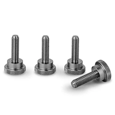 Afbeelding van Precisiongeek gekartelde schroeven met soulder, roestvrij staal, kop een diameter van 16 mm, schroefmaat M6 x 20 verpakking 4 stuks