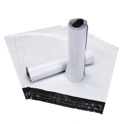 Afbeelding van Carehabi 100 stuks plastic enveloppen, verpakking verzendzak pakket vintage kleding luchtdichte zakjes stickers (25 x 35 cm)
