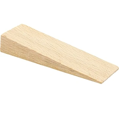 Afbeelding van WAGNER Deurspie BEECH set van 4 70 x 22 12 mm, massief beukenhout, naturel, om onder te schuiven, fixeert de deur, beschermt deur en wand 15690004
