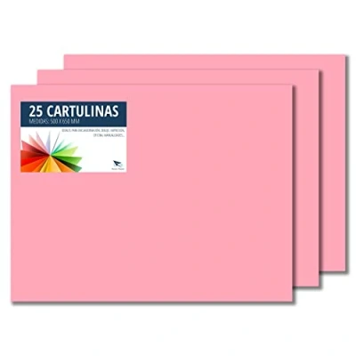 Afbeelding van Raylu Paper® 50 x 65 cm, 25 stuks, 180 g/m², ideaal voor knutselwerk, kantoor, tekenen, papyroflex (roze)