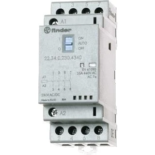 Afbeelding van Finder magneetschakelaar 17 5mm 1m 1v 25a 250vac spoel 230 vac dc contact agni mech indicatie on auto off schakelaar en led 22 32 0 1540