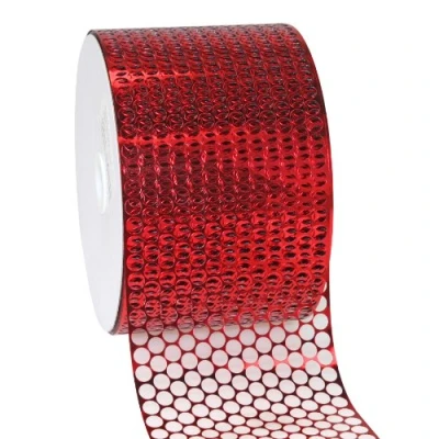 Afbeelding van PRÄSENT C.E. Pattberg Chicago Decoratielint rood, 45 m cadeaulint, 80 mm breed, lint voor decoreren en knutselen, het inpakken van geschenken