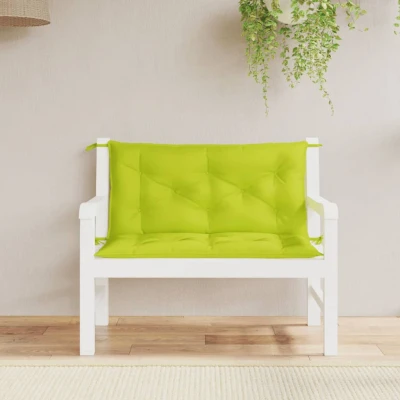 Afbeelding van Tuinbankkussens 2 st 100x50x7 cm oxford stof heldergroen