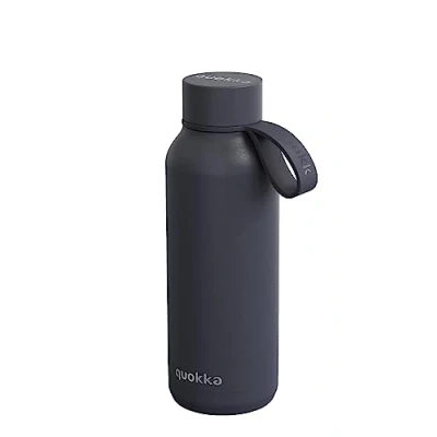 Afbeelding van Quokka Solide met hanger van siliconen TCC, 510 ml, waterflessen roestvrij staal, BPA vrij, dubbelwandige thermosfles, houdt kou en warmte vast voor kinderen volwassenen