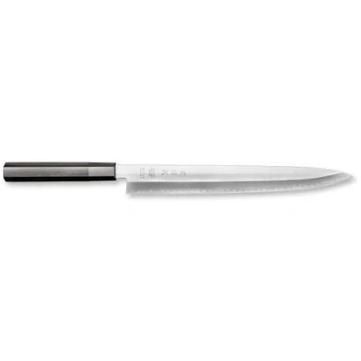 Afbeelding van KAI Seki Magoroku KK Yanagiba 30 cm lemmetlengte 8A solide 58 (± 1) HRC roestvrij koolstofstaal handgemaakt in Japan zwart handvat van pakkahout Sushi en Sashimi mes vismes Made