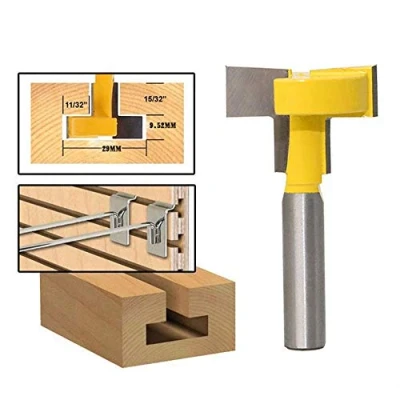 Afbeelding van APlus 8 mm T Track Router Vorm Bits Snijden Geel Blade (1 Frees)