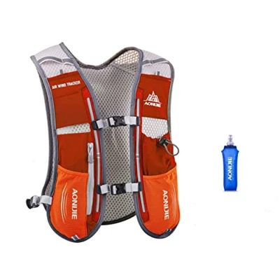 Afbeelding van AONIJIE 5L Multifunctionele Ultrlight fietsrugzak/drinkrugzak met 500 ml drinkfles voor wandelen, training, hardlopen, klimmen (Oranje)